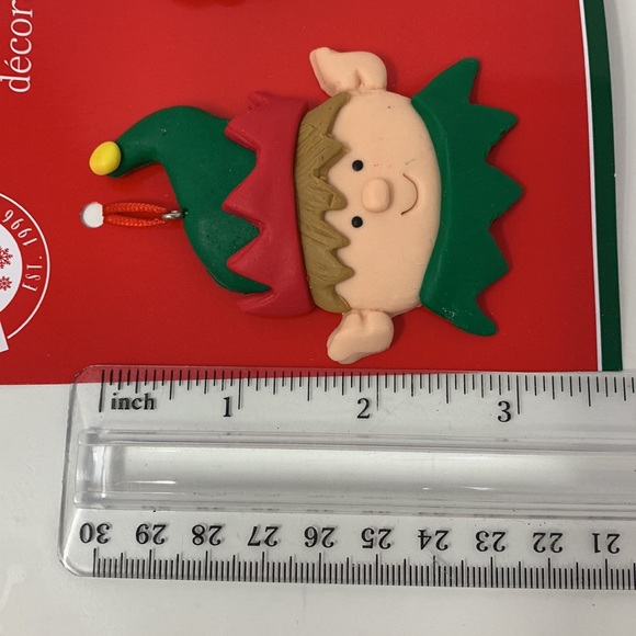 5 pc lot Christmas tree ornaments decorations, elf, candy canes, balls, NEW - Picture 7 of 16